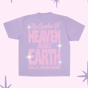 Lavender Graphic Short Sleeve Tee - 'Heaven and Earth'
